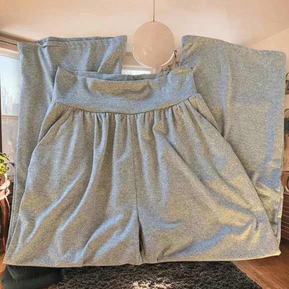 Snuggle Soft Super Stretchy Jersey Knit Wide Leg Cozy Lounge Pants - Picture 4 of 7